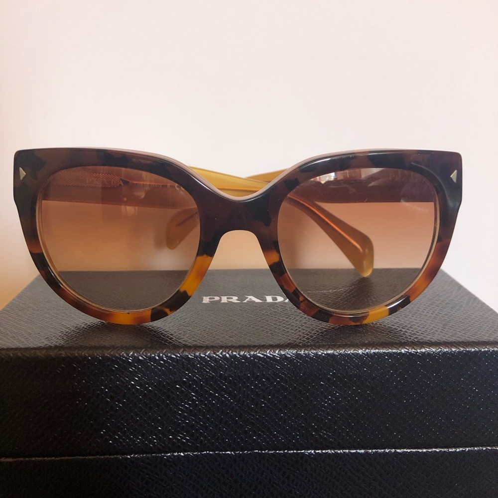 Prada cat eye tortoiseshell sunglasses